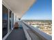 Condo balcony featuring seating with views of the city, and ocean at 2800 N Atlantic Ave # 1715, Daytona Beach, FL 32118