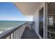 Condo balcony featuring seating with ocean views at 2800 N Atlantic Ave # 1715, Daytona Beach, FL 32118