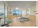 Indoor spa area with large windows that boast ocean views at 2937 S Atlantic Ave # 1907, Daytona Beach Shores, FL 32118