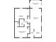 Schematic illustration of a property's layout, including a living room, bedroom, and kitchen at 3 Fairway Ct, Deland, FL 32724