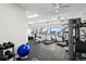 Well-equipped gym with modern machines and stunning ocean views, perfect for fitness enthusiasts at 3311 S Atlantic Ave # 1704, Daytona Beach Shores, FL 32118