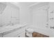 This bathroom has a shower-tub, a toilet, and vanity, and the updated sink is ready for you to use at 430 Spring Dr, Ocala, FL 34472