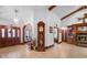 Elegant foyer with tiled floors, wood accents, and decorative lighting at 585 Summerhaven Dr, Debary, FL 32713
