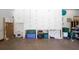 Garage offers ample storage with floor to ceiling cabinets and room for organization at 585 Summerhaven Dr, Debary, FL 32713