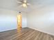 A well-lit bedroom with a ceiling fan at 100 Silver Beach Ave # 608, Daytona Beach, FL 32118