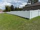 View of the backyard and new privacy fence at 116 Neal Dr, Deltona, FL 32738