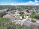 An aerial view displays a neighborhood with mature trees and houses lining winding streets at 16 Big Buck Trl, Ormond Beach, FL 32174