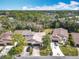 A tranquil neighborhood aerial view showcasing well-maintained landscaping and spacious driveways at 16 Big Buck Trl, Ormond Beach, FL 32174