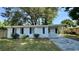 Charming single-story home featuring black shutters, covered entryway, and a well-maintained front yard at 175 Center St, Daytona Beach, FL 32117
