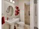 Bathroom featuring modern sink, mirror and shower at 183 Mcgregor Rd, Deland, FL 32720