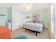 Serene bedroom featuring soft blue walls and a ceiling fan for added comfort at 1862 Shelby Ter, Deltona, FL 32725