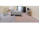Relaxing bedroom with neutral tones, ceiling fan, and comfortable furnishings at 1862 Shelby Ter, Deltona, FL 32725