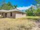 Exterior view of the home highlighting its architectural details and well-maintained yard at 200 S Montgomery Ave, Deland, FL 32720