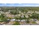 Wide aerial shot of the neighborhood featuring mature trees and lush landscaping throughout at 2144 Brian Ave, South Daytona, FL 32119