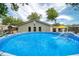 Backyard featuring a large above-ground pool with a water feature at 2254 Green St, South Daytona, FL 32119