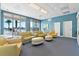 Comfortable lounge area with plush seating, offering stunning views of the pool and waterfront at 231 Riverside Dr # 2310, Holly Hill, FL 32117
