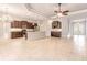 Spacious kitchen with granite countertops, stainless steel appliances, and a large island at 2811 S Asciano Ct, New Smyrna Beach, FL 32168