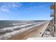 Panoramic ocean and beach view from the condo balcony at 2967 S Atlantic Ave # 1404, Daytona Beach, FL 32118