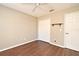 Neutral painted room with vinyl floors, closet, ceiling fan, and lighting fixtures at 3025 Bonkirk Dr, Deltona, FL 32738