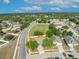Aerial view of a single Gathering home nestled within a well-maintained, green and lush neighborhood at 486 Sycamore Springs St, Debary, FL 32713