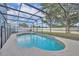 Screened-in pool area with ample space and privacy; great for relaxation and entertaining at 486 Sycamore Springs St, Debary, FL 32713