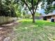 Large, well-maintained backyard with mature trees and partially fenced perimeter at 600 S Parkview Ave, Orange City, FL 32763