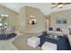 Open concept features living and dining areas with modern decor and neutral colors at 941 Village Lake N Dr, Deland, FL 32724