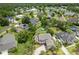 Aerial view of a home in a residential neighborhood with mature trees at 10 Foxhunter Flt, Ormond Beach, FL 32174