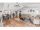 Comfortable living room with vaulted ceilings, hardwood floors, and a cozy ambiance at 1020 Hornbeam St, Oviedo, FL 32765