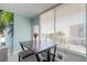 The dining area offers ocean views, complemented by a calming coastal ambiance with natural light at 1233 N Atlantic Ave # 3090, Daytona Beach, FL 32118