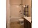 Bathroom with a shower-tub combo, toilet, and vanity at 139 Crawl Key Ct, Deland, FL 32720