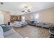 Open-concept living room seamlessly connects the kitchen and dining area at 1929 Cove Point Rd, Port Orange, FL 32128