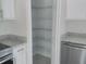 Walk-in pantry with metal shelving, great for kitchen storage needs at 2709 Sedgefield Ave, Deltona, FL 32725