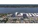 Aerial view of the community with water views and well-maintained landscaping at 2711 N Halifax Ave # 496, Daytona Beach, FL 32118