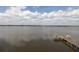 Beautiful water view, as seen from the condo balcony, featuring a fishing pier at 2711 N Halifax Ave # 496, Daytona Beach, FL 32118