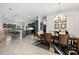 View of the open concept kitchen, dining room, and living space at 2814 S Asciano Ct, New Smyrna Beach, FL 32168