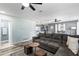 Open floor plan featuring stylish living area, with views into the dining room and kitchen at 2824 Oak Lea Dr, South Daytona, FL 32119