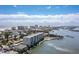 Aerial view of the condo complex, the Halifax River, and Daytona Beach in the distance at 3606 S Peninsula Dr # 507, Port Orange, FL 32127