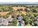 Beautiful aerial view of a home with a pool, near a park, surrounded by lush trees and green spaces at 3698 Lower Park Rd, Orlando, FL 32814