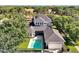Breathtaking aerial view showcasing the home, backyard pool, surrounding greenery, and the neighborhood's serene setting at 3698 Lower Park Rd, Orlando, FL 32814