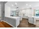 Modern kitchen with white cabinets, countertops, stainless steel appliances, and spacious layout at 3698 Lower Park Rd, Orlando, FL 32814