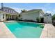 Beautiful backyard pool with lush landscaping providing a private oasis for relaxation and recreation at 3698 Lower Park Rd, Orlando, FL 32814