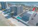 Aerial view showing beach access, ocean views, and building location at 3733 Cardinal Blvd # 1, Daytona Beach, FL 32118