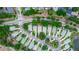 Bird's-eye view of a neighborhood highlighting residential properties, green spaces, and the community layout at 470 Foxhill Dr, Debary, FL 32713