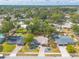 Neighborhood aerial view showing tree-lined streets, well-maintained lawns, and diverse home styles at 612 Moonpenny Cir, Port Orange, FL 32127