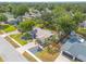 Charming single-story home featuring mature trees, a fenced backyard, and a contemporary driveway design at 612 Moonpenny Cir, Port Orange, FL 32127