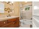 Bathroom with a sink, a toilet and tiled shower/bathtub combo at 6317 Palmas Bay Cir, Port Orange, FL 32127