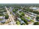 Wide aerial view of a residential neighborhood with lush greenery and well-maintained homes at 708 Wayne Ave, New Smyrna Beach, FL 32168