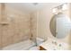 Updated bathroom features tile surround and updated vanity at 801 Coleman Ave, Deltona, FL 32725