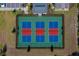 Aerial view of the community tennis and pickle ball courts at 887 Lake Hill Way, Deland, FL 32724